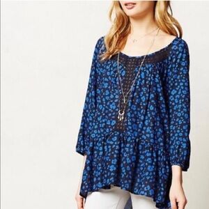 Anthropologie HD in Paris animal print tunic top